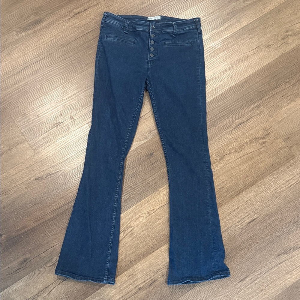 Free People Dark Blue Flare Jeans